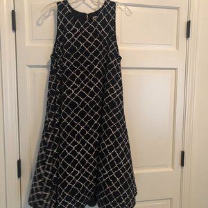 Ann Klein lined navy and white dress size 10